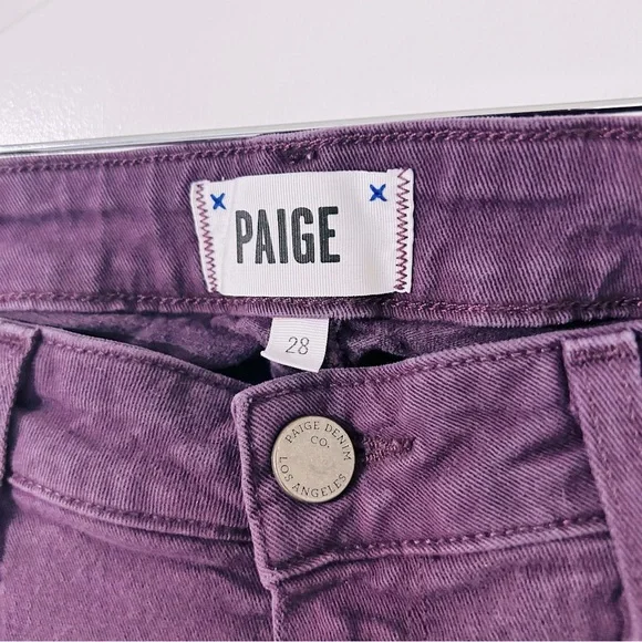 Paige Verdugo Ankle Jeans Purple Size 28 - Picture 4 of 8